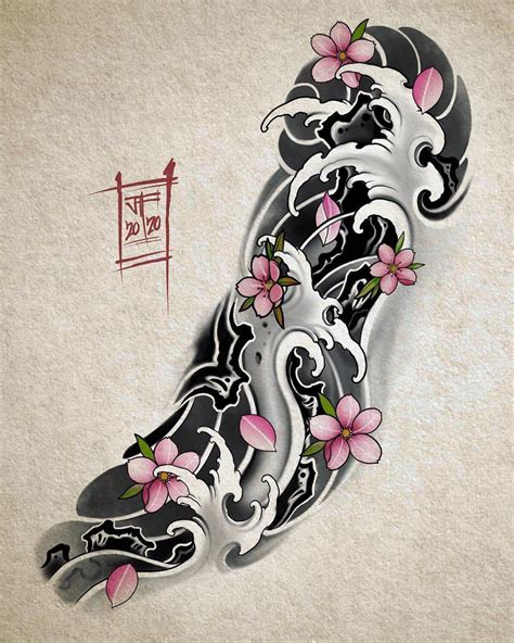 japanese stencil tattoo